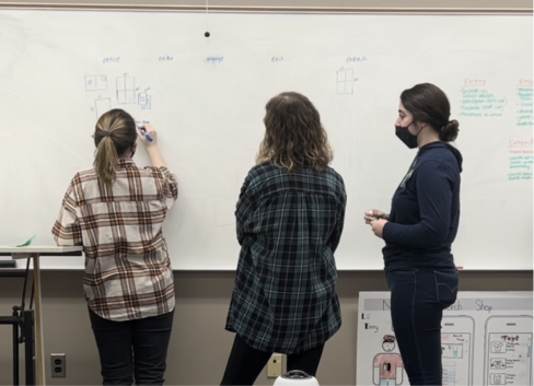 students diagramming